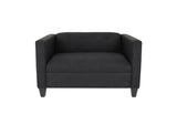 ZNTS Bennet Black Loveseat Sofa for Living Room, Modern Décor Love Seat Mini Small Couches for Small B124142448