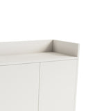 ZNTS Stylish and Functional 4-Door Storage Cabinet with Square Metal Legs and Particle Board Material,for W75784357