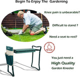 ZNTS Outdoor 2-in-1 Garden Stool and Kneeler, Garden Bench with Tool Bags, Kneeling Pad, Gift for Parent, W104147728