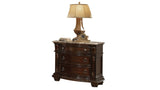 ZNTS Roma Traditional Style 3-Drawer Nightstand made with Wood in Dark Walnut 808857868329