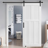 ZNTS CRAZY ELF 32" x 84" Five Panel Real Primed Door Slab, DIY Panel Door, Modern Interior Barn Door, W936104280