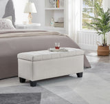 ZNTS Upholstered storage rectangular bench for Entryway Bench,Bedroom end of Bed bench foot of the W2082130346