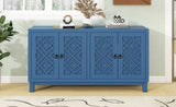 ZNTS TREXM Large Storage Space Sideboard, 4 Door Buffet Cabinet with Pull Ring Handles for Living Room, WF304838AAM