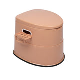 ZNTS Portable Toilet with Non-slip Mat Brown 79167273
