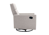 ZNTS Modern Upholstered Rocker Nursery Chair Plush Seating Glider Swivel Recliner Chair, Tan PP297876AAT