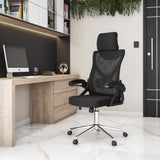 ZNTS Techni Mobili Essential Ergonomic Office Chair with Headrest & Lumbar Support, Black B031P154876