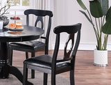 ZNTS Classic Design Dining Room 5pc Set Round Table 4x side Chairs Cushion Fabric Upholstery Seat B01147410