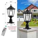 ZNTS Solar Column Headlights With Dimmable LED W1340133338