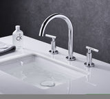 ZNTS Two Handle High Arc Widespread Bathroom Sink Faucet 3 Hole TH-2088CH