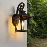 ZNTS Large Outdoor Wall Sconce Lights with Clear Glass W1340110426