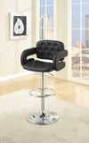 ZNTS Classic Armrest Tufted Faux Leather Upholstered Faux Leather Barstool / Chair Adjustable Height HS00F1561-ID-AHD