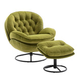 ZNTS Accent chair TV Chair Living room Chair with Ottoman-FRUIT GREEN W67641179