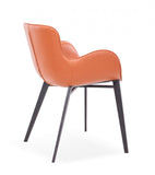 ZNTS Modrest Tayla Modern Cognac Eco-Leather Dining Chair B04961386