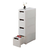 ZNTS 4-Tire Rolling Cart Organizer Unit with Wheels Narrow Slim Container Storage Cabinet for Bathroom 71525143