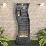 ZNTS 39.3inches Indoor Outdoor Fountain with LED Lights 85218742