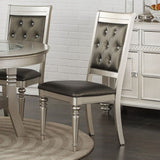 ZNTS Dining Chairs With Tufted Back, Silver SR011705