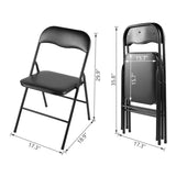 ZNTS Folding and Stackable Chair Set, 5 Pack for Wedding, Picnic, Fishing and Camping, Black W2181P147707