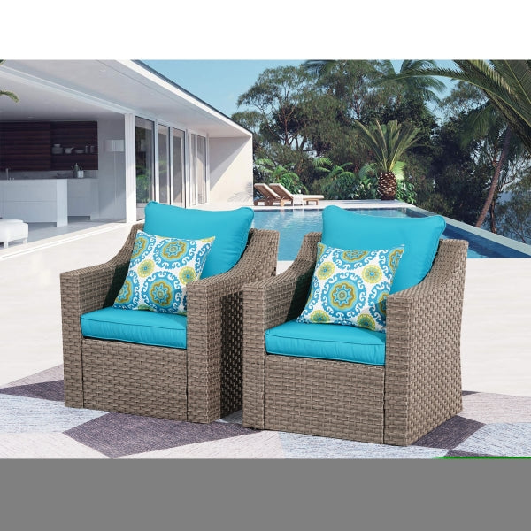 ZNTS Wicker Outdoor Furniture - Two single chair W1828105187