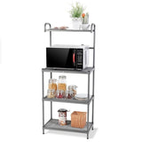 ZNTS 4-Tier Wire Mesh Laminate Kitchen Shelf 81014275
