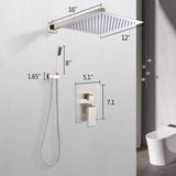 ZNTS 12" Rain Shower Head Systems Wall Mounted Shower W127263102