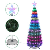ZNTS 5 ft Pre-lit Artificial Christmas Tree with lighted star finial & 205 pcs RGB fairy LED lights to 74968038