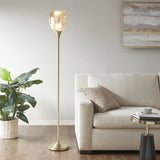 ZNTS Uplight Floor Lamp with Mercury Glass Shade B03595709