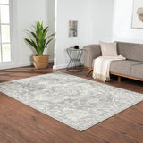 ZNTS Distressed Medallion Woven Area Rug B03598011