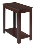 ZNTS Contemporary Chairside Table with Open Bottom Shelf 1Pc Side Table Brown Finish Flat Table Top Solid B011119816