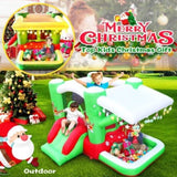 ZNTS Christmas Jump 'n Slide Inflatable Bouncer for Kids Complete Setup with Blower 80" x 91" Play Area W1677115484