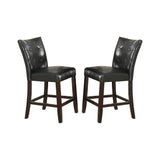 ZNTS Leather Upholstered High Dining Chair, Black SR011754