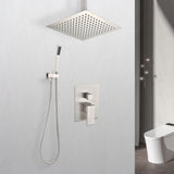 ZNTS Ceiling Mounted Shower System Combo Set with Handheld and 12"Shower head TH6006-12NS