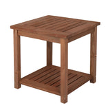 ZNTS Square Wood Side Table Carbonized Color 67801241