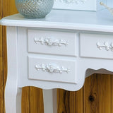 ZNTS Foldable 3 Mirrors with 7 Drawers Dressing Table White 65661599