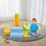 ZNTS Soft Climb and Crawl Foam Playset 6 in 1, Soft Play Equipment Climb and Crawl Playground for TX307728AAL