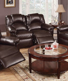 ZNTS Motion Recliner Chair 1pc Glider Couch Living Room Furniture Brown Bonded Leather HS00F6676-ID-AHD