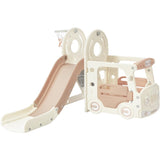 ZNTS Kids Slide with Bus Play Structure, Freestanding Bus Toy with Slide for Toddlers, Bus Slide Set with PP299289AAH