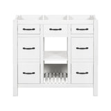 ZNTS 36''Bathroom Vanity without Sink,Modern Bathroom Storage Cabinet with 2 Drawers and 2 Cabinets,Solid WF316255AAK