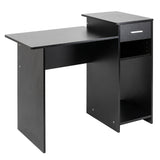 ZNTS High-quality Integrated Melamine Board Computer Desk with Drawer 8526 Black 24627158