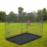 ZNTS 42" Pet Kennel Cat Dog Folding Steel Crate Animal Playpen Wire Metal 14942781