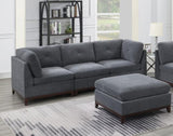 ZNTS Modular Living Room Furniture Ottoman Ash Chenille Fabric 1pc Cushion Ottoman Couch B011104330