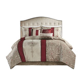 ZNTS 7 Piece Jacquard Comforter Set with Throw Pillows B03597222