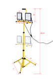ZNTS 10,000 Lumen LED Work Light , Dual head,Telescoping Adjustable Tripod Stand, Rotating Lamps 27791707