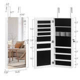 ZNTS The Whole Surface PVC Film Wall Hanging Door With Lock Jewelry Cabinet Fitting Mirror Cabinet 55686677
