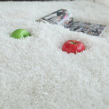 ZNTS Long Pile Hand Tufted Shag Area Rug in Snow White B03047010