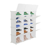 ZNTS 7-Tier Portable 42 Pair Shoe Rack Organizer 21 Grids Tower Shelf Storage Cabinet Stand Expandable 12609659