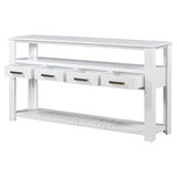 ZNTS U_STYLE 62.2'' Modern Console Table Sofa Table for Living Room with 4 Drawers and 2 Shelves WF298909AAK