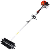 ZNTS snow sweeper GASOLINE POWERED BROOM SWEEPER,52CC 2 STROKE ,BROOM BRUSH 24x9" EPA W46541461