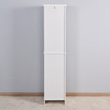 ZNTS Bathroom Floor Storage Cabinet with 2 Doors Living Room Wooden Cabinet with 6 Shelves 15.75 11.81 W40935721