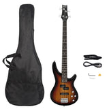 ZNTS GIB Electric Bass Guitar Full Size 4 String Sunset Color 78668867