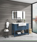 ZNTS Solid Wood Bathroom Vanities Without Tops 48 in. W x 20 in. D x 33.60 in. H Bath Vanity in blue W92846188